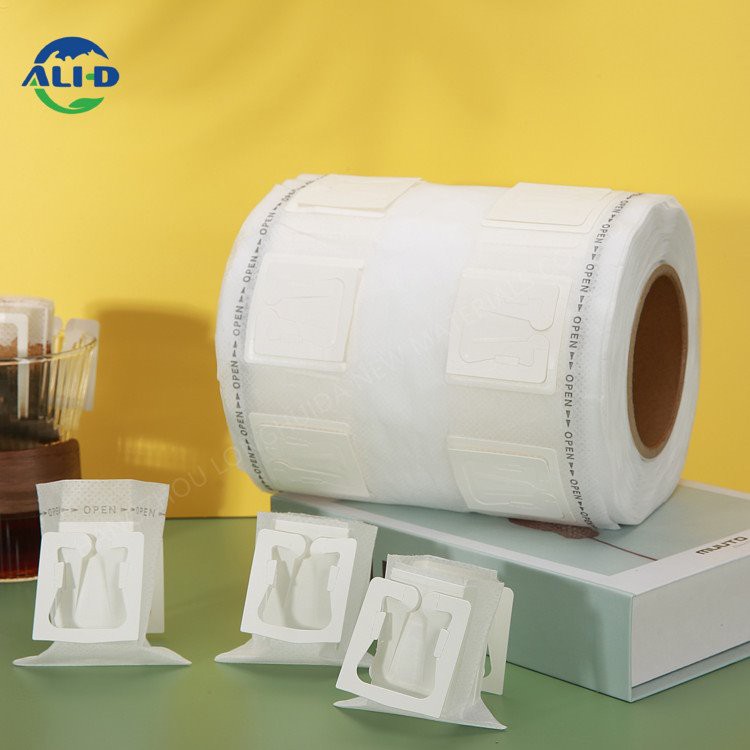 Rotoli di buste di caffè americano