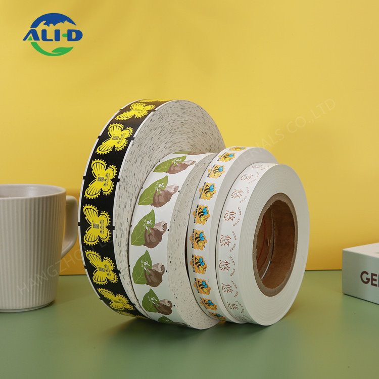 Rotolo di carta da imballaggio per buste con etichette per bustine di tè per macchina imballatrice per bustine di tè